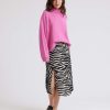 Women Idano Trousers & Skirts And Shorts | Idano Hariette Zebra Print Skirt