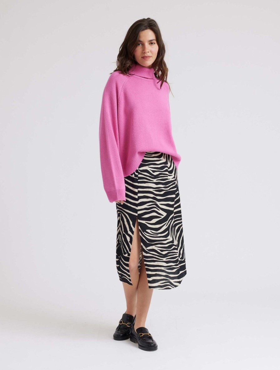 Women Idano Trousers & Skirts And Shorts | Idano Hariette Zebra Print Skirt