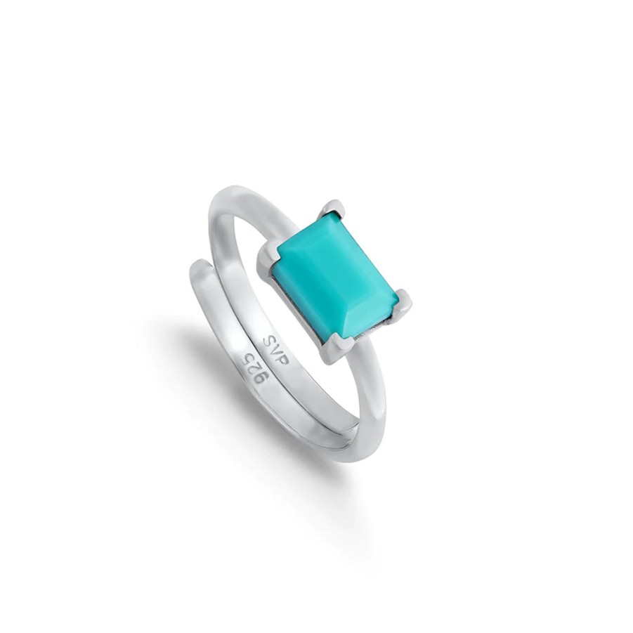 Women SVP Jewellery Rings | Sarah Verity Svp Indu Turquoise Silver Ring