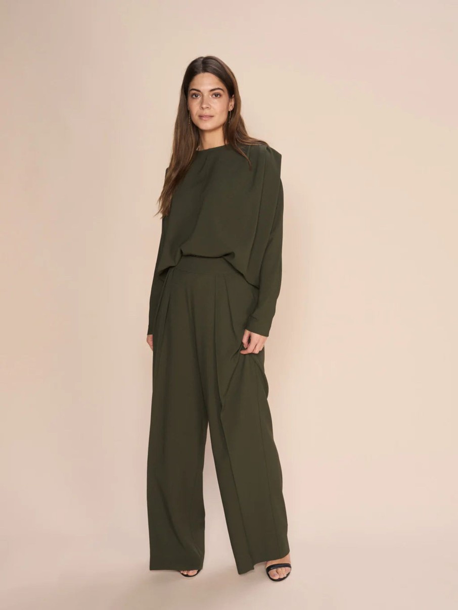 Women Mos Mosh Trousers & Skirts And Shorts | Mos Mosh Wilty Moss Pant In Forest Night