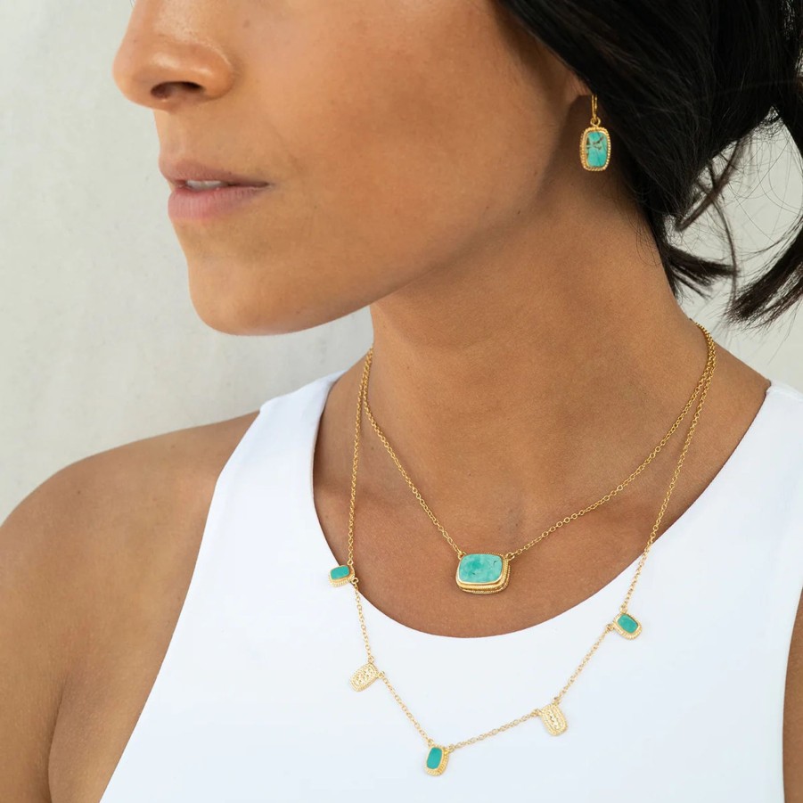 Women Anna Beck Necklaces | Anna Beck Turquoise Necklace Nk10225-Gtq