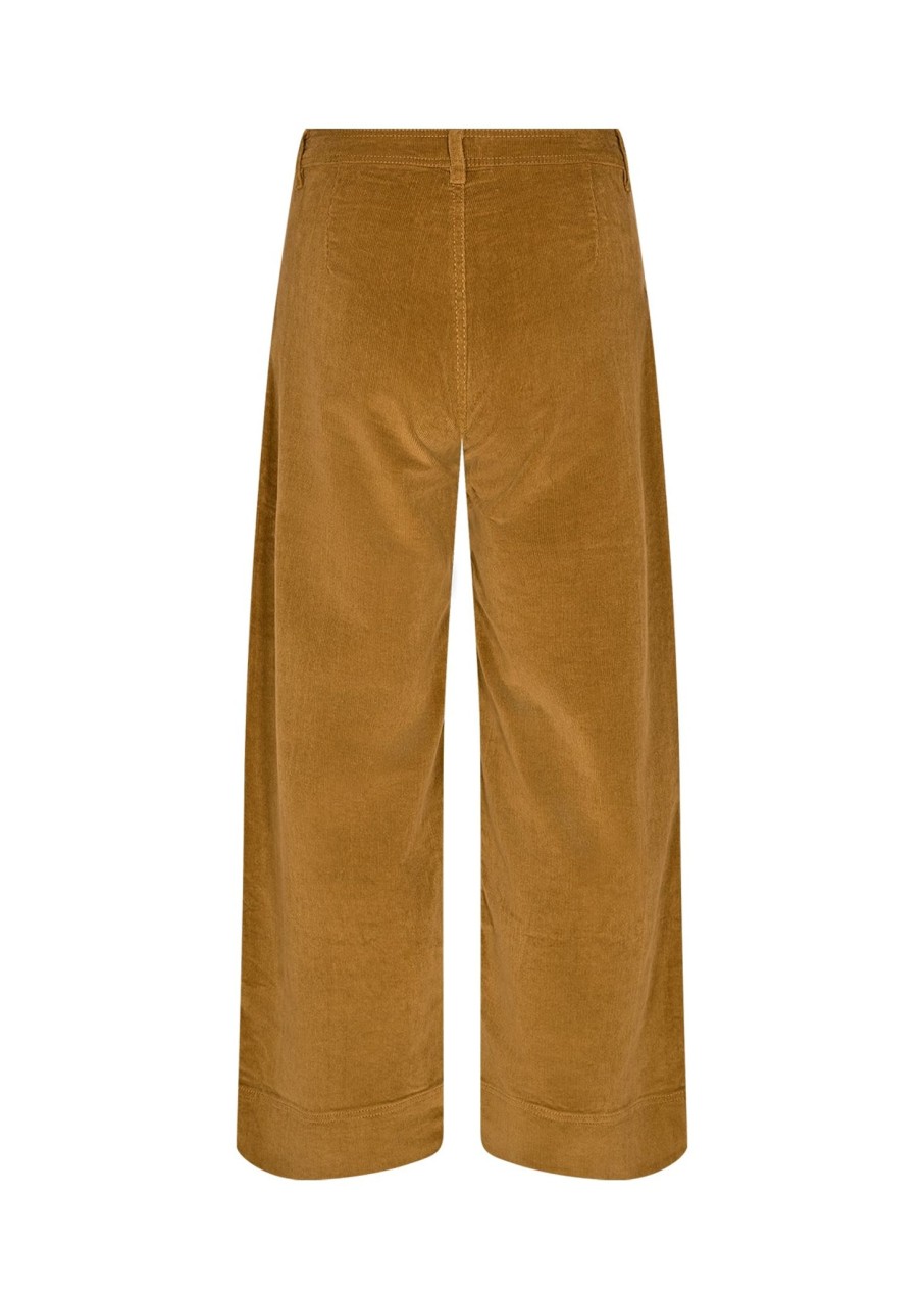 Women Soya Concept Trousers & Skirts And Shorts | Soya Concept Tari Trousers In Gold 40317