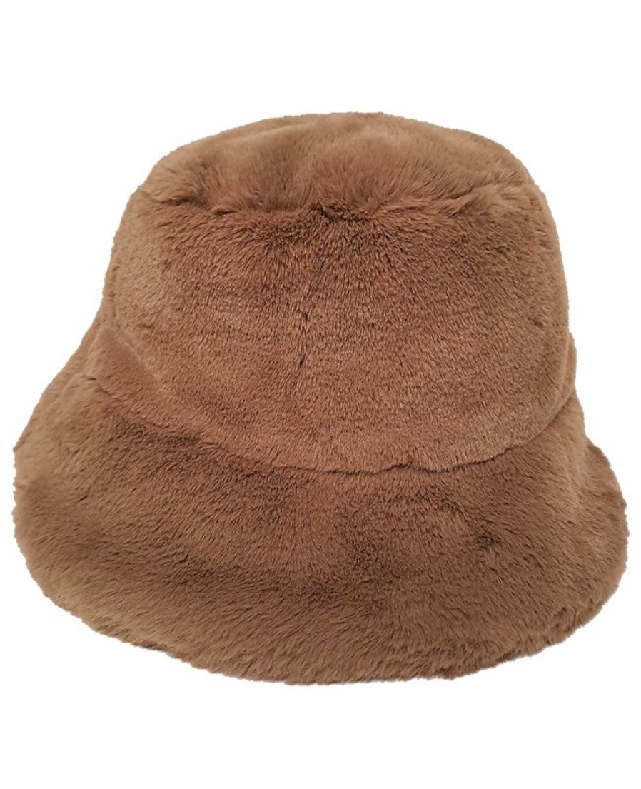 Women Oakwood Gloves & Hats And Scarves | Oakwood Bobland Faux Fur Hat In Nuts