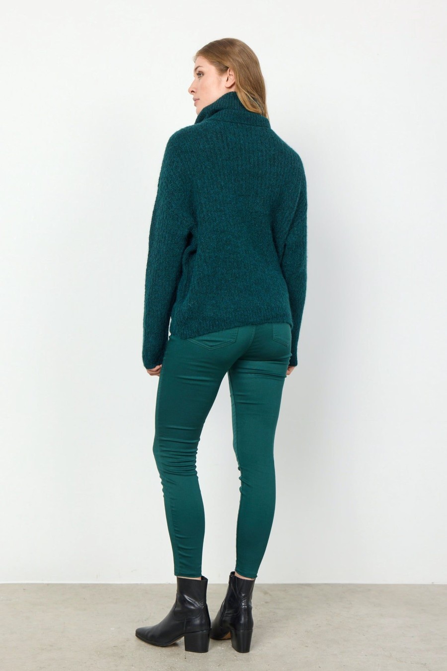 Women Soya Concept Knitwear And Sweaters | Soya Concept Torino Pullover In Shady Green 33467