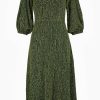 Women Traffic People Dresses | Traffic People Drape Dress In Green