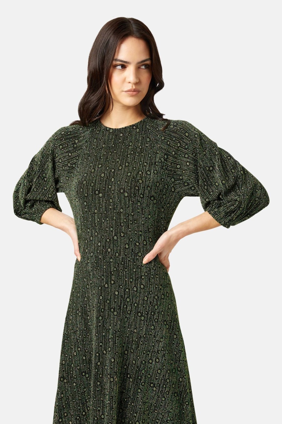 Women Traffic People Dresses | Traffic People Drape Dress In Green