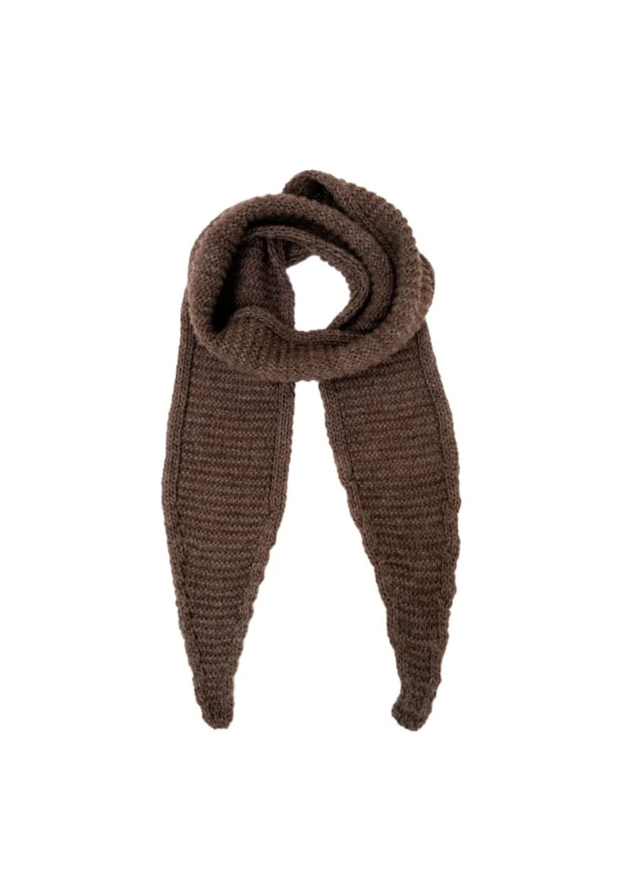 Women Black Colour Gloves & Hats And Scarves | Black Colour Sally Scarf In Taupe