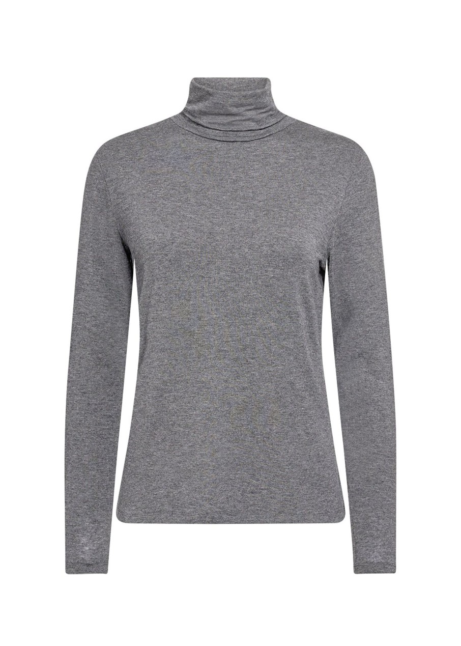 Women Soya Concept Tops | Soya Concept Tamar 2 Shirt In Dark Grey Melange 26320