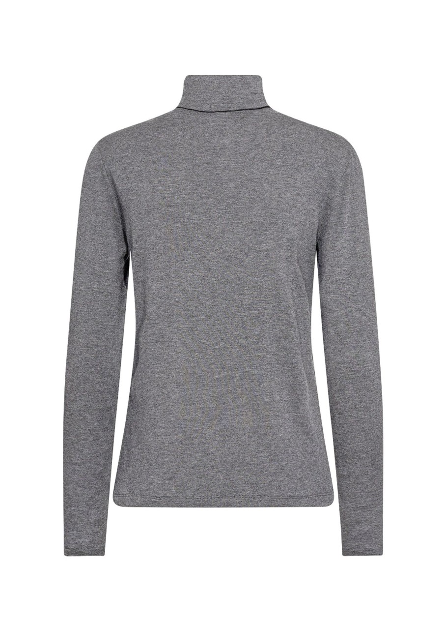 Women Soya Concept Tops | Soya Concept Tamar 2 Shirt In Dark Grey Melange 26320