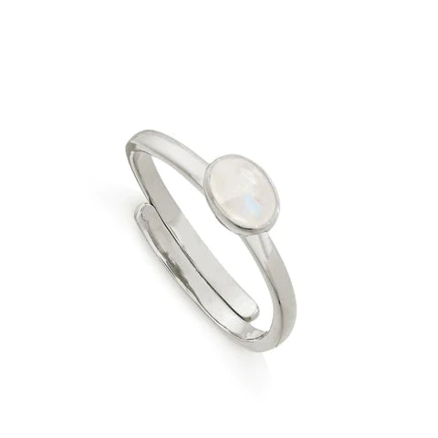 Women SVP Jewellery Rings | Sarah Verity Svp Micro Rainbow Moonstone Silver Ring