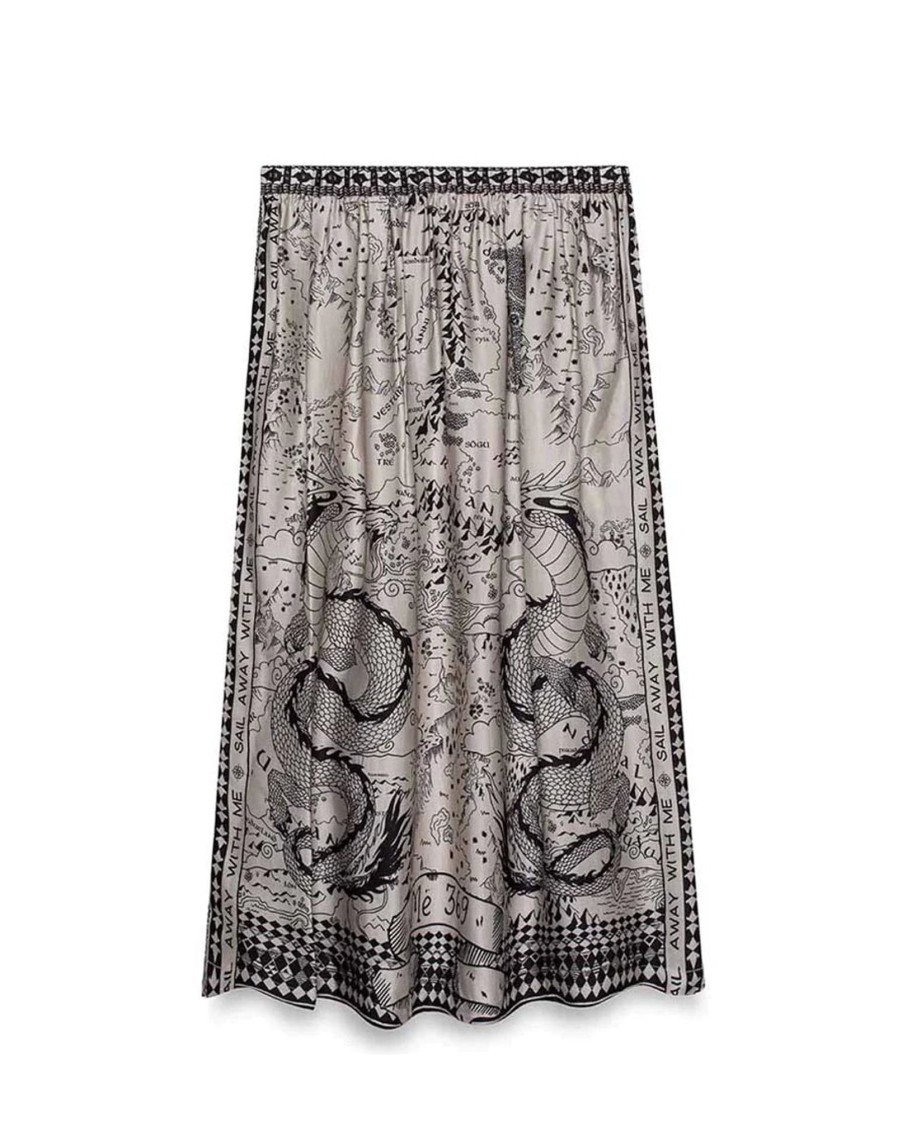 Women Me369 Trousers & Skirts And Shorts | Me369 Vanessa Printed Midi Skirt In Voyage