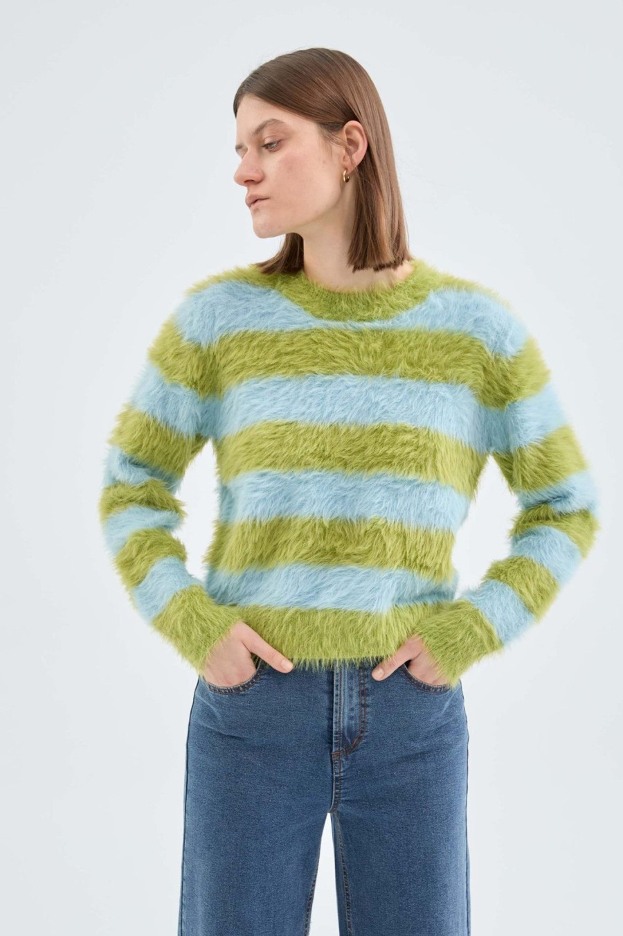 Women Compania Fantastica Knitwear And Sweaters | Compania Fantastica Stripe Jumper 10205