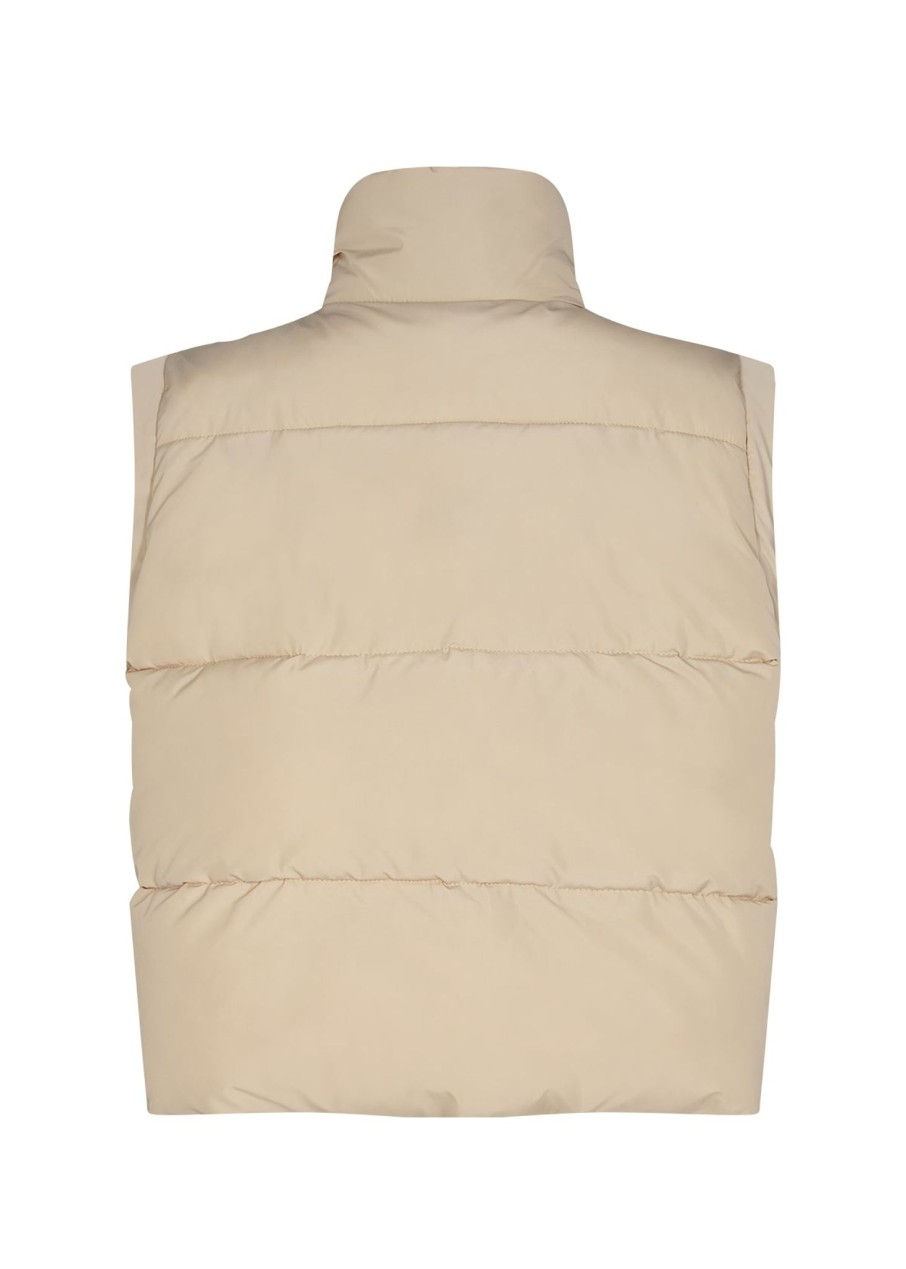 Women Soya Concept Coats And Jackets | Soya Concept Nina Waistcoat In Sand 40226