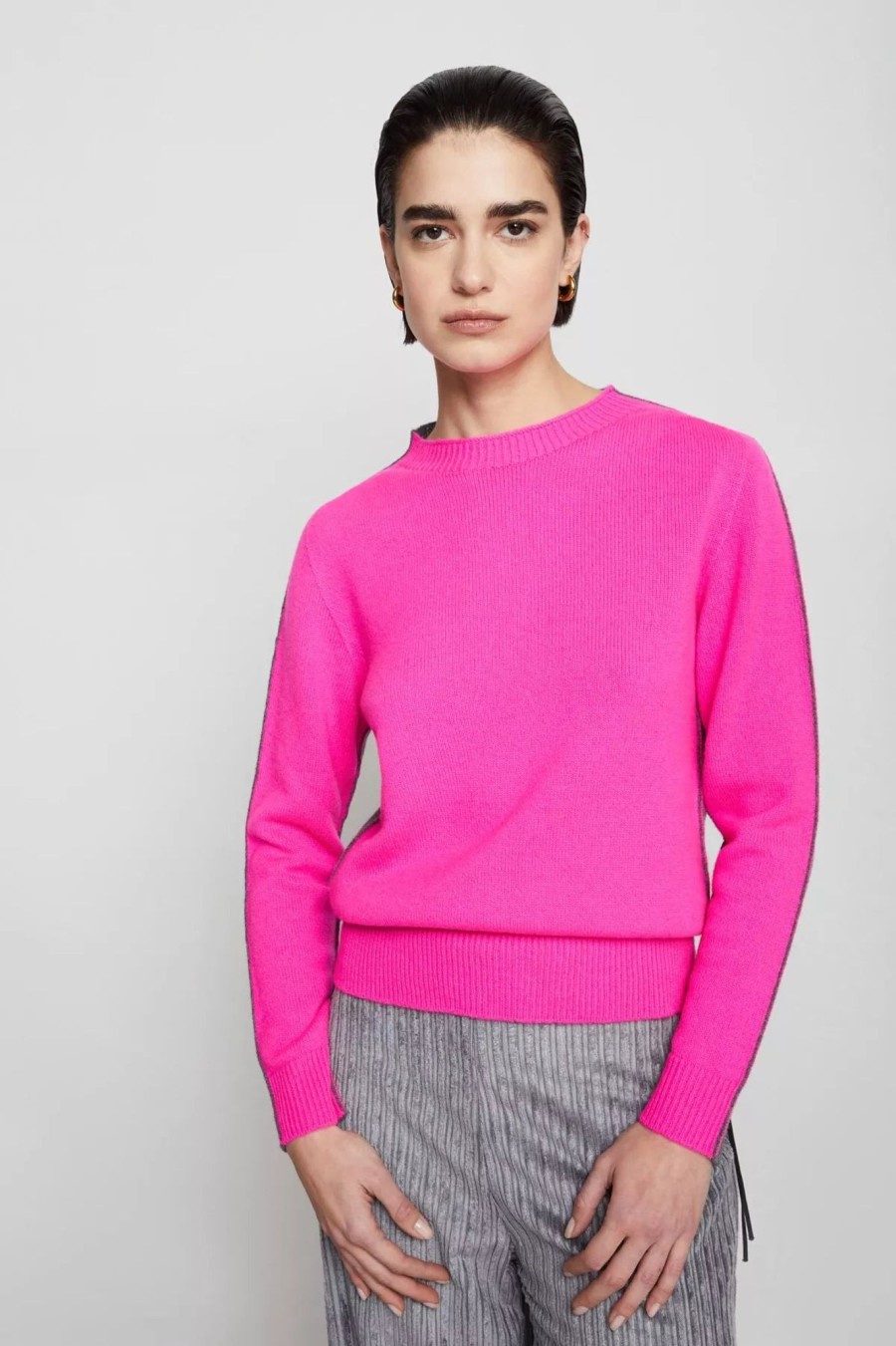 Women Ottod Ame Knitwear And Sweaters | Ottod'Ame Sweater In Fuxia Dk7966