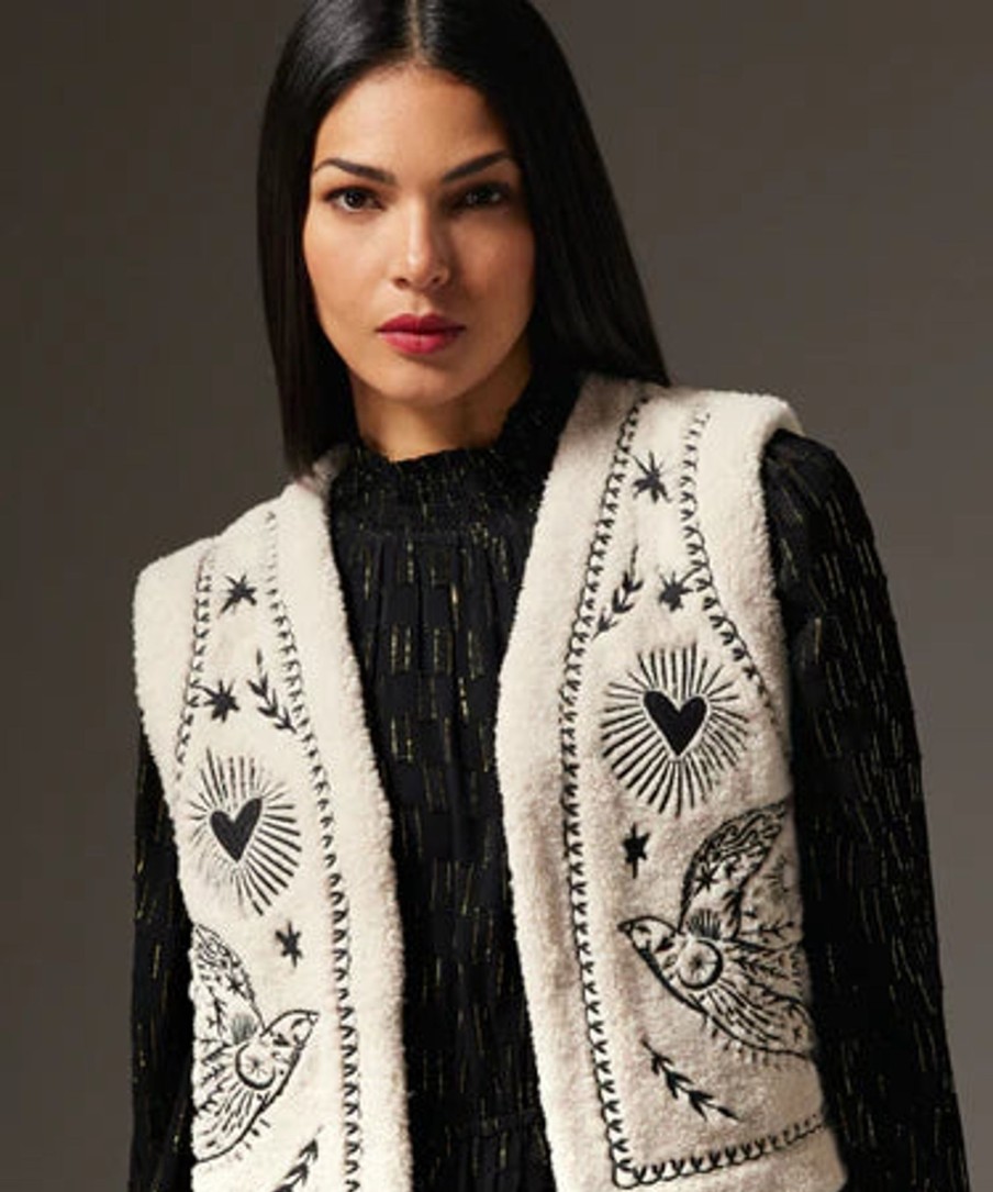 Women Nooki Coats And Jackets | Nooki Free Bird Embroidered Gilet