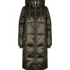 Women Mos Mosh Coats And Jackets | Mos Mosh Nova Metallic Down Coat In Forest Night