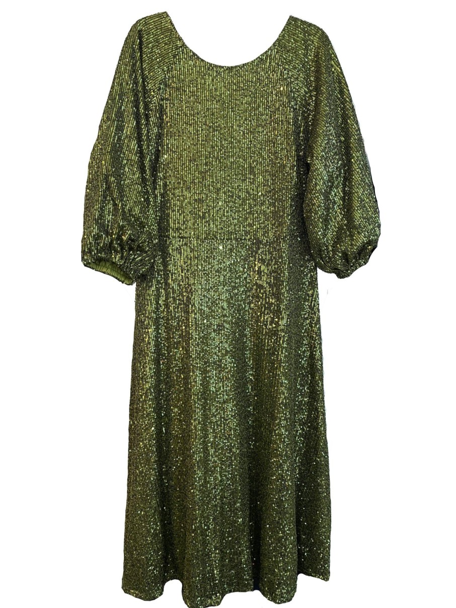 Women Traffic People Dresses | Traffic People Exile Sequin Dress In Green