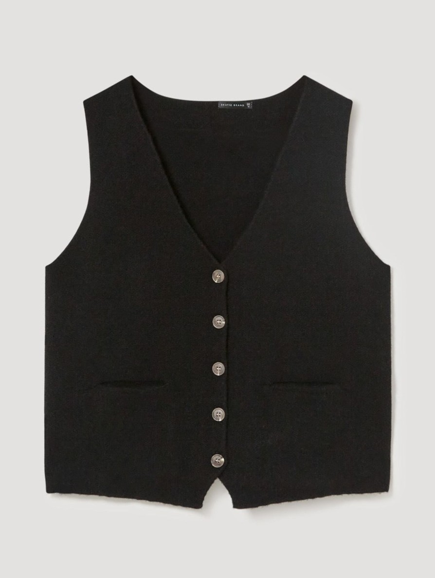 Women skatie Knitwear And Sweaters | Skatie Tailored Knitted Vest In Black S57K07Blk