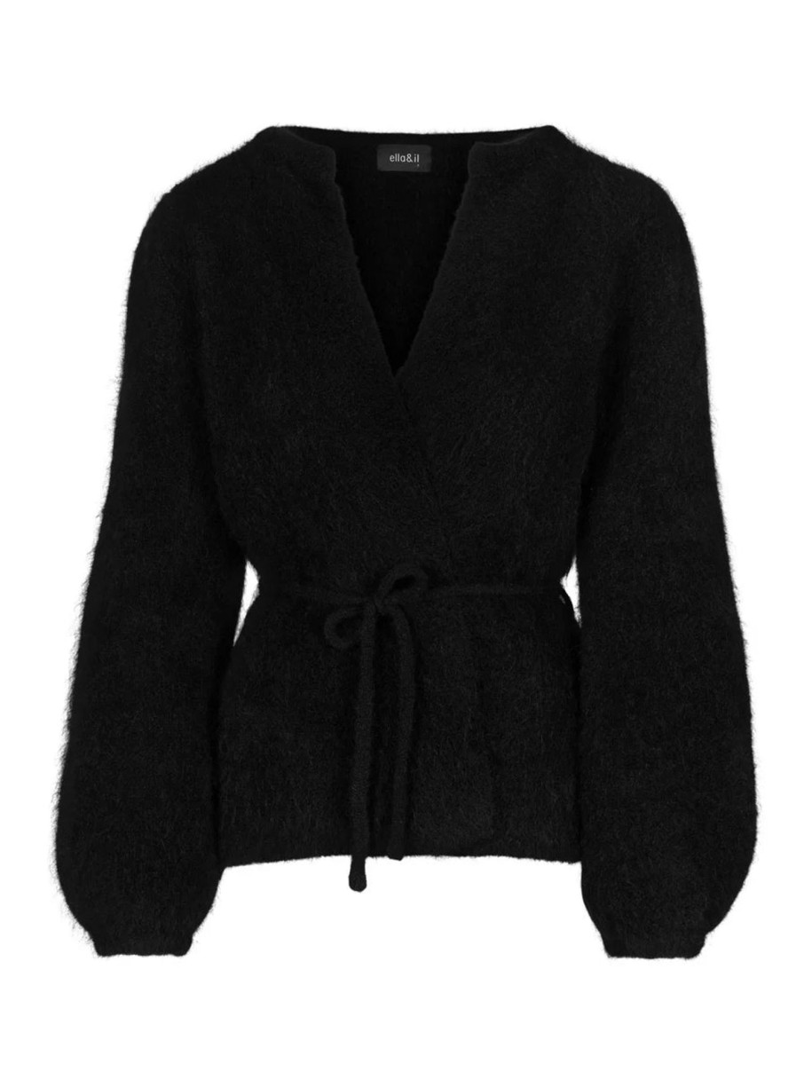 Women Ella & il Knitwear And Sweaters | Ella & Il Fredrikke Chunky Cardigan In Black