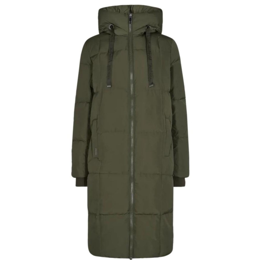 Women Mos Mosh Coats And Jackets | Mos Mosh Nova Square Down Coat In Forest