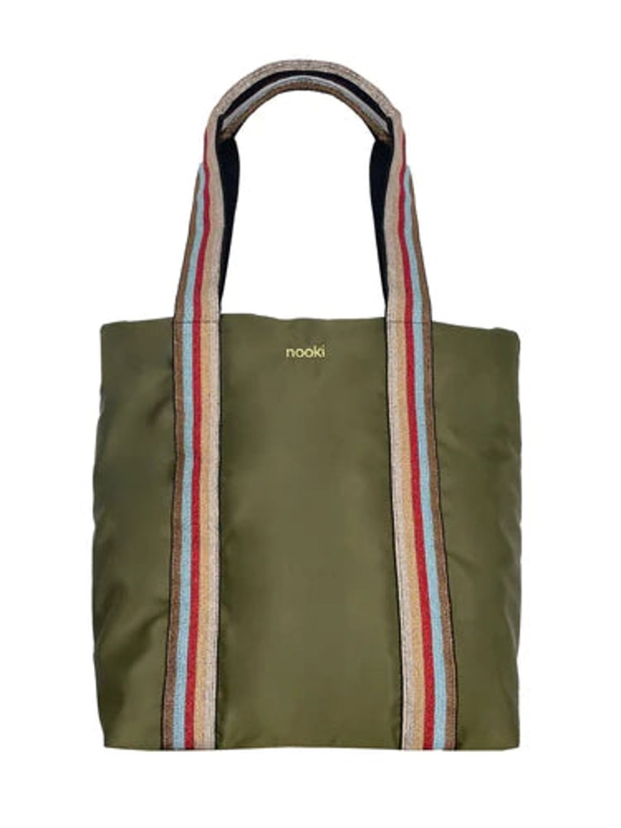 Women Nooki Bags & Purses And Accessories | Nooki Fenton Fabric Shopper Bag In Khaki