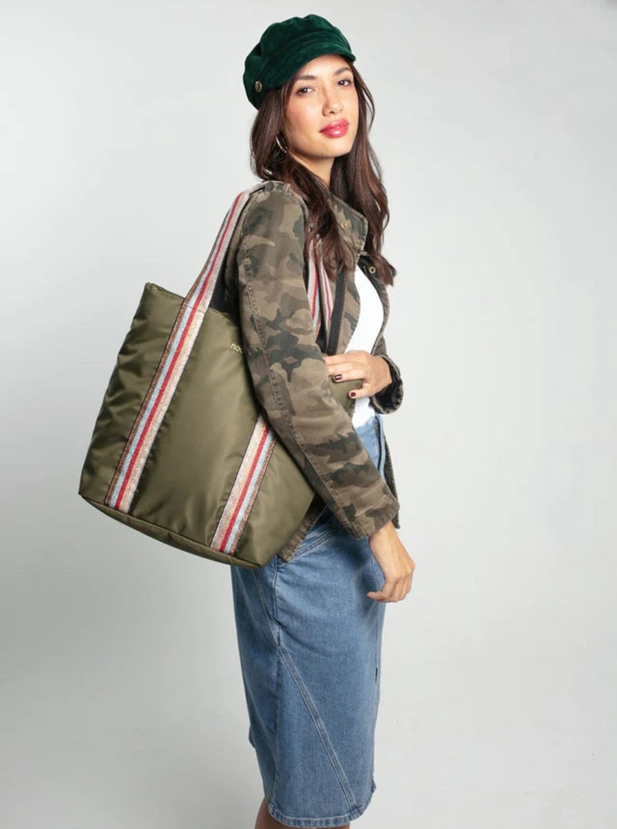 Women Nooki Bags & Purses And Accessories | Nooki Fenton Fabric Shopper Bag In Khaki