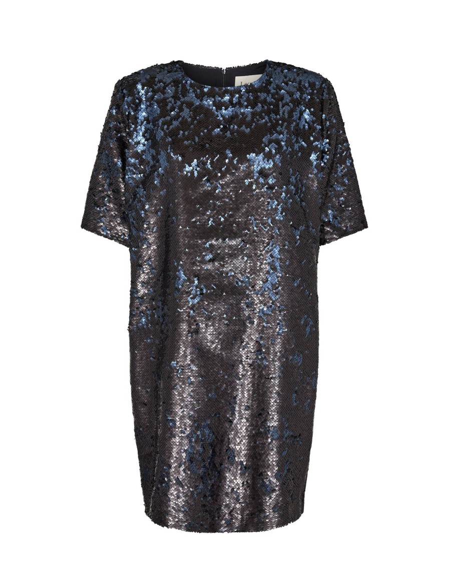 Women Levete Room Dresses | Levete Room Wylie 1 Sequin Dress In Faded Blue