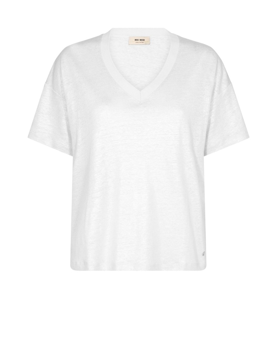 Women Mos Mosh Tops | Mos Mosh Casa Foil Tee In White