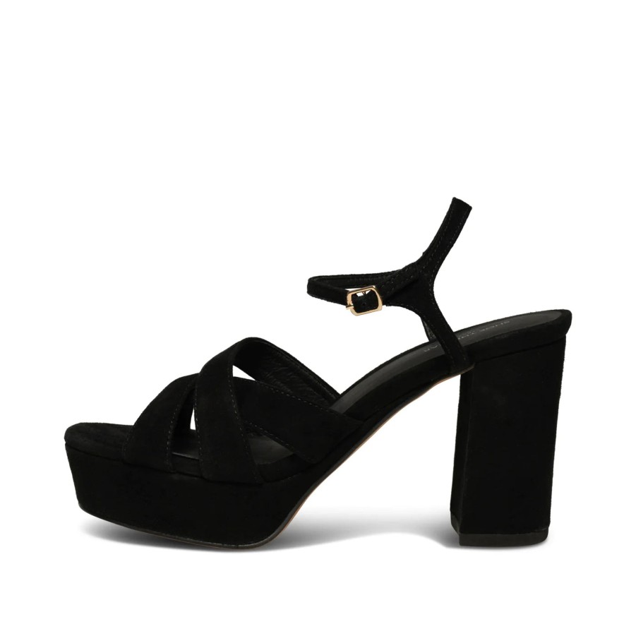 Women Shoe The Bear | Shoe The Bear Nova Strap In Black Suede