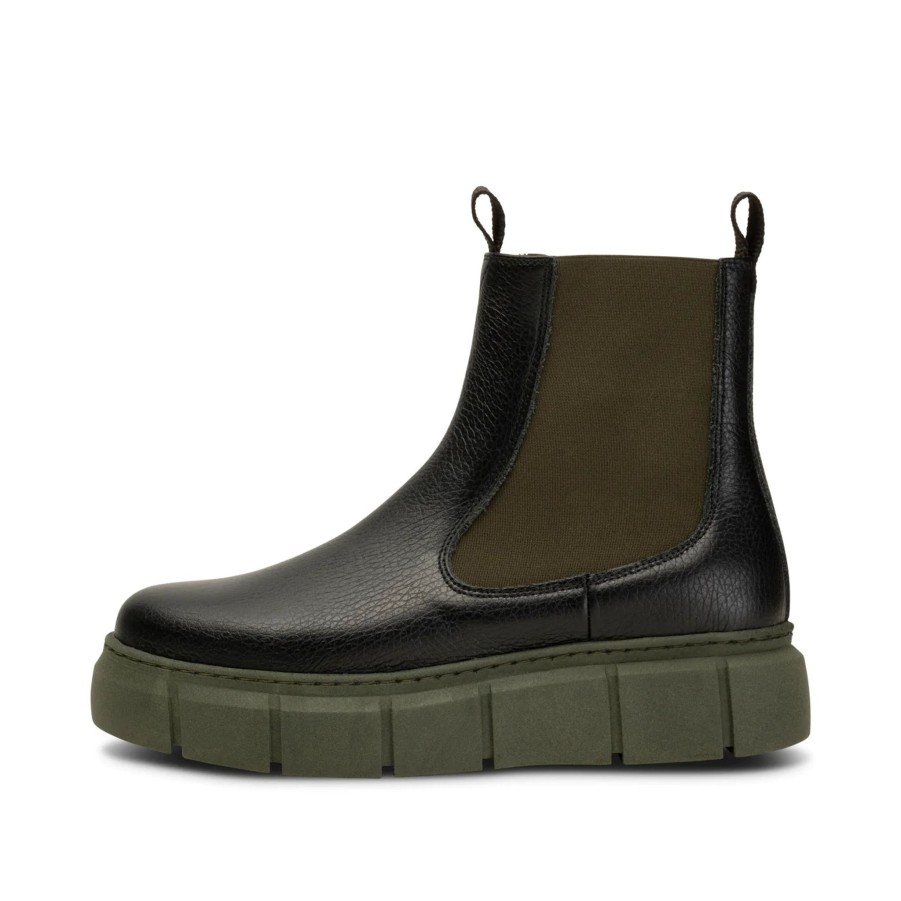 Women Shoe The Bear | Shoe The Bear Tove Chelsea Boot In Black And Khaki