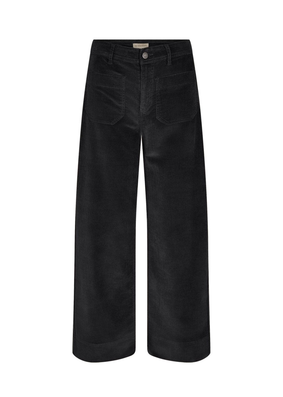 Women Soya Concept Trousers & Skirts And Shorts | Soya Concept Tari Trousers In Black 40317