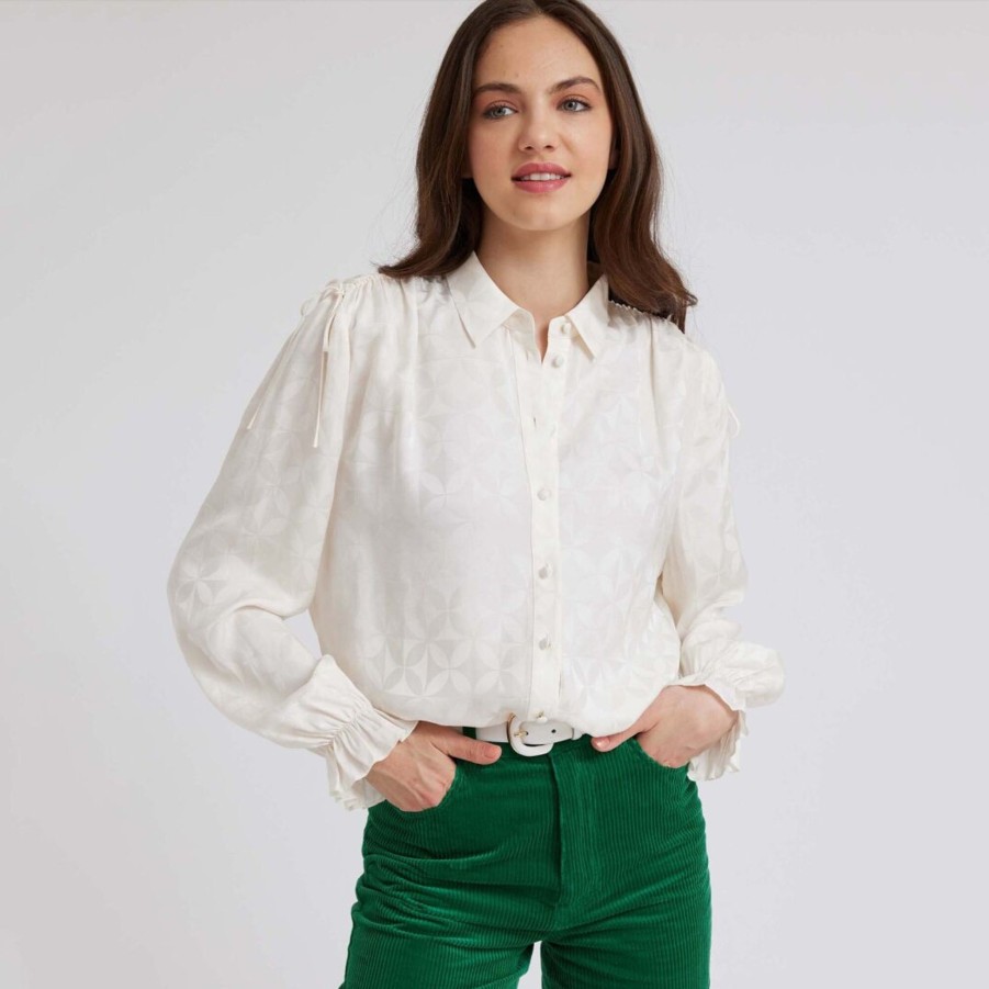 Women Idano Tops | Idano Clemence Blouse In Ecru