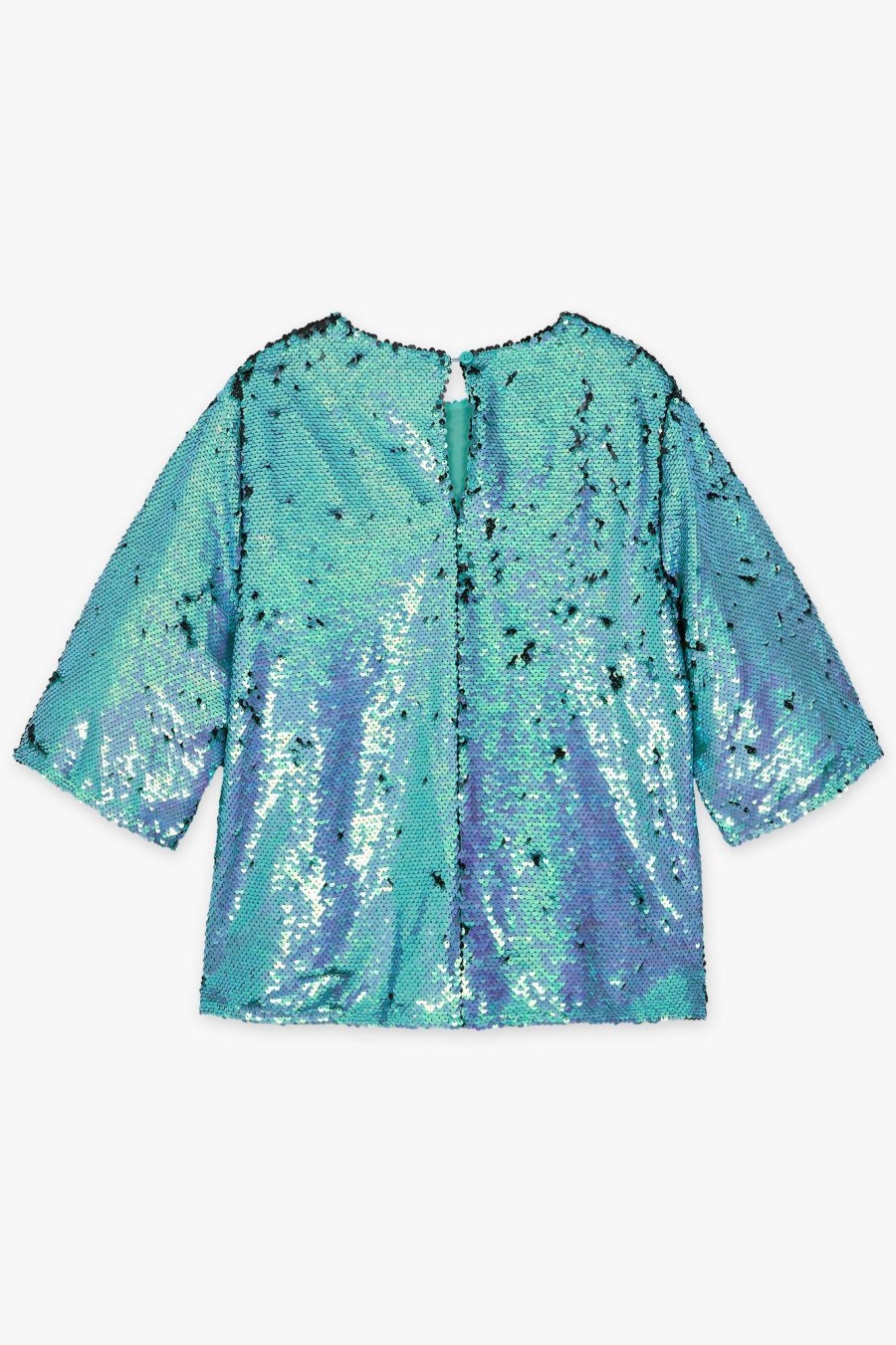 Women CKS Tops | Cks Tiria Sequin Top In Blue Curacao