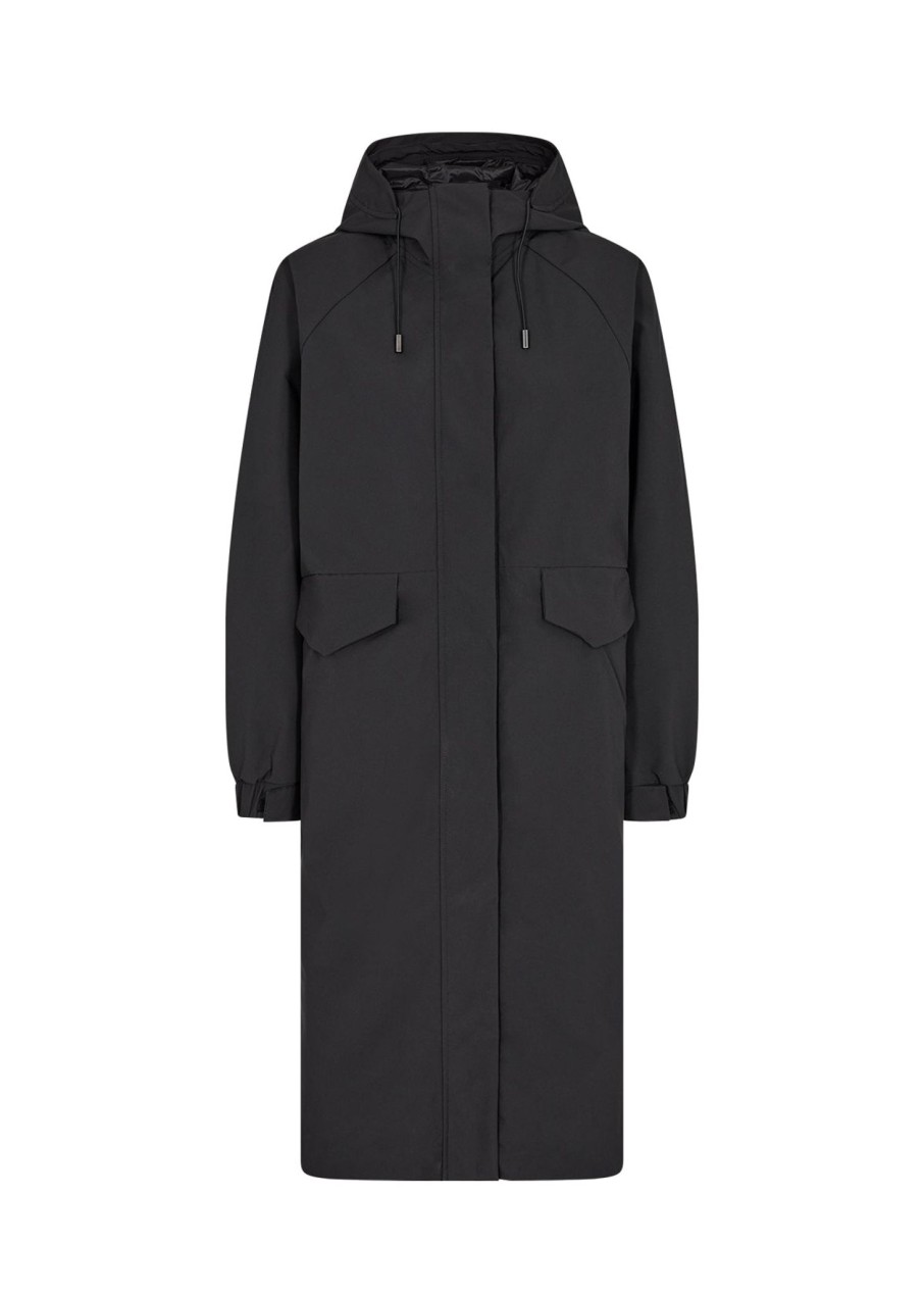 Women Soya Concept Coats And Jackets | Soya Concept Milma Coat In Black 40215