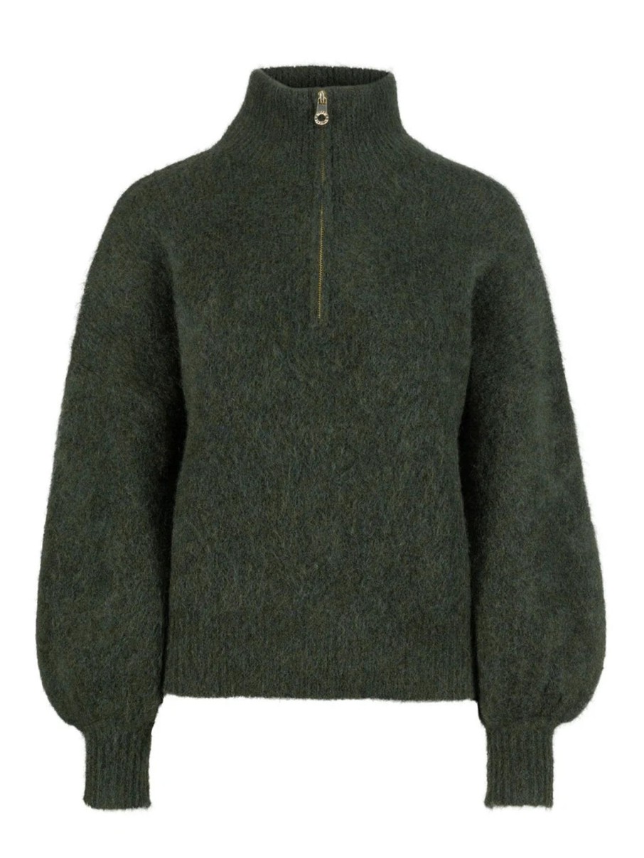 Women Ella & Il Knitwear And Sweaters | Ella And Il Li Chunky Sweater In Army Green