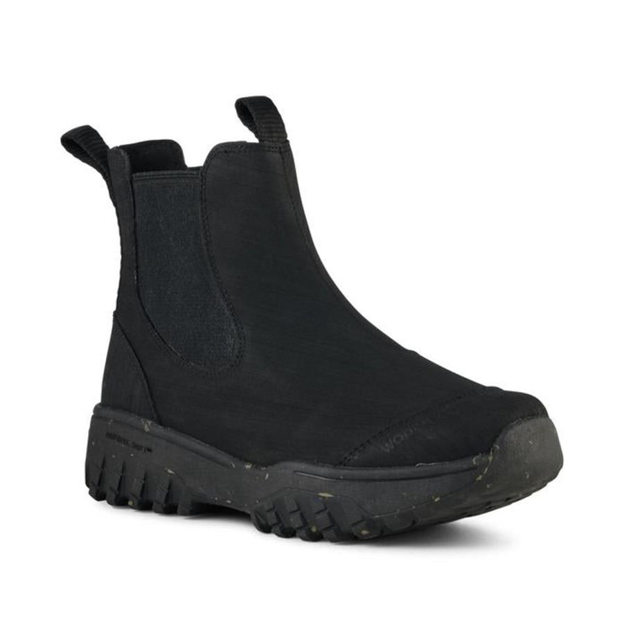 Women Woden | Woden Magda Rubber Track Boots In Black