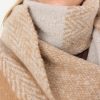 Women Soya Concept Gloves & Hats And Scarves | Soya Concept Myrtle Scarf In Sand 51198