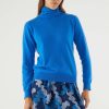 Women Compania Fantastica Knitwear And Sweaters | Compania Fantastica Roll Neck In Blue 10064