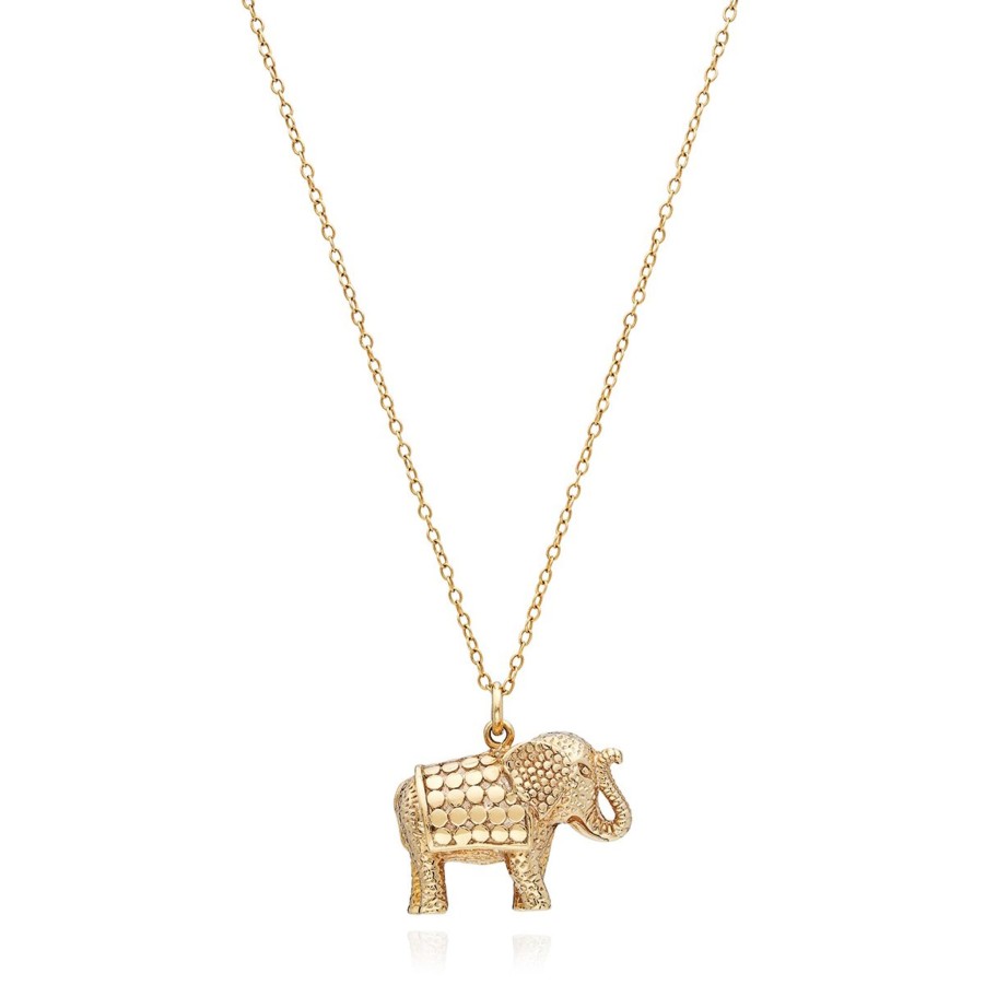 Women Anna Beck Necklaces | Anna Beck Small Elephant Charity Necklace 1209N Gld