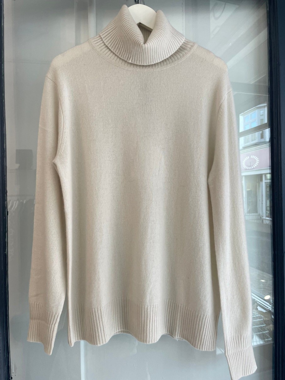 Women Rosemunde Knitwear And Sweaters | Rosemunde Roll Neck Sweater In Moonstone 1440