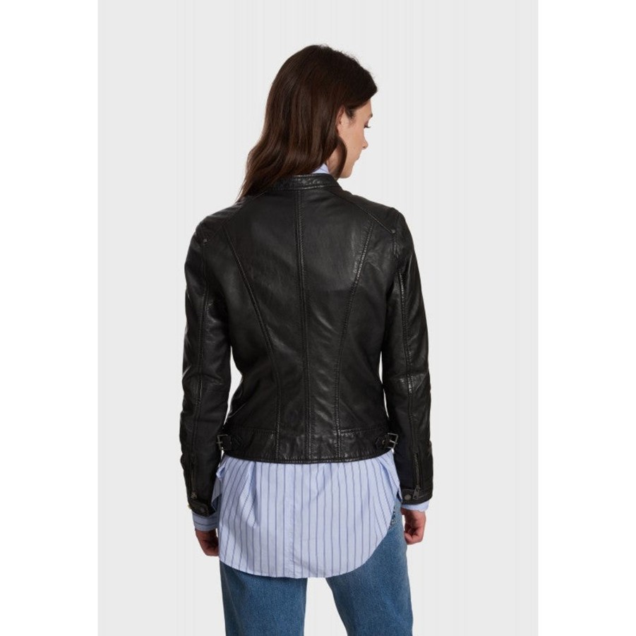 Women Oakwood Coats And Jackets | Oakwood Karine Leather Jacket In Black