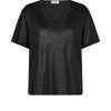 Women Mos Mosh Tops | Mos Mosh Casa Foil Tee In Black