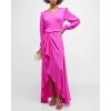 Women Silk95Five Dresses | Silk95Five Amanda Long Dress In Bougainvillea