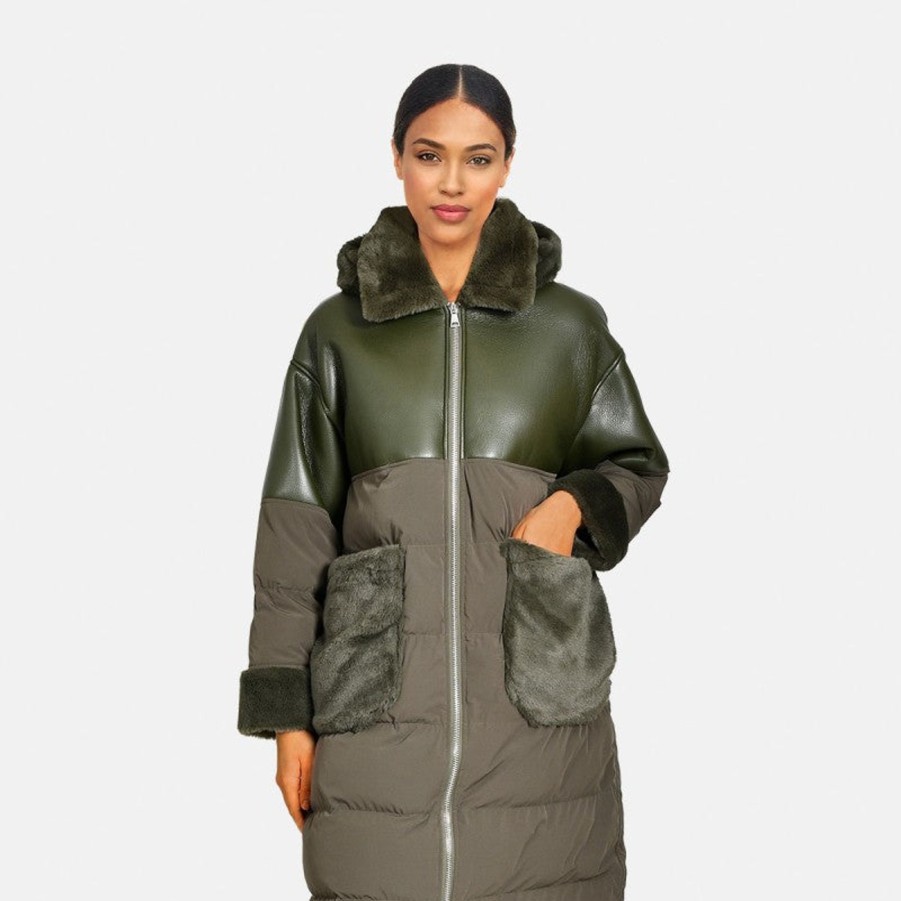 Women Oakwood Coats And Jackets | Oakwood Ella Coat In Dark Khaki