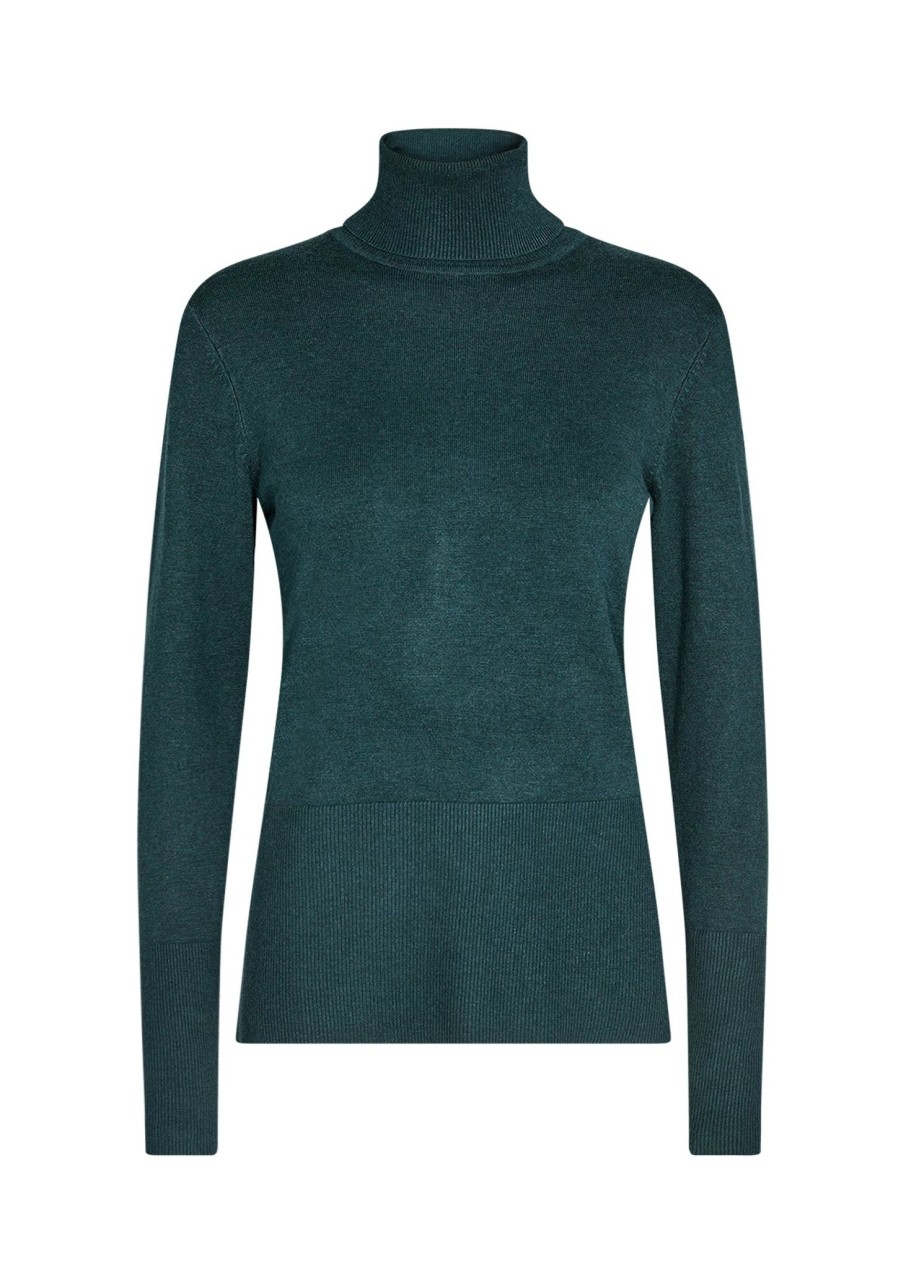 Women Soya Concept Knitwear And Sweaters | Soya Concept Dollie Pullover In Shady Green 32992