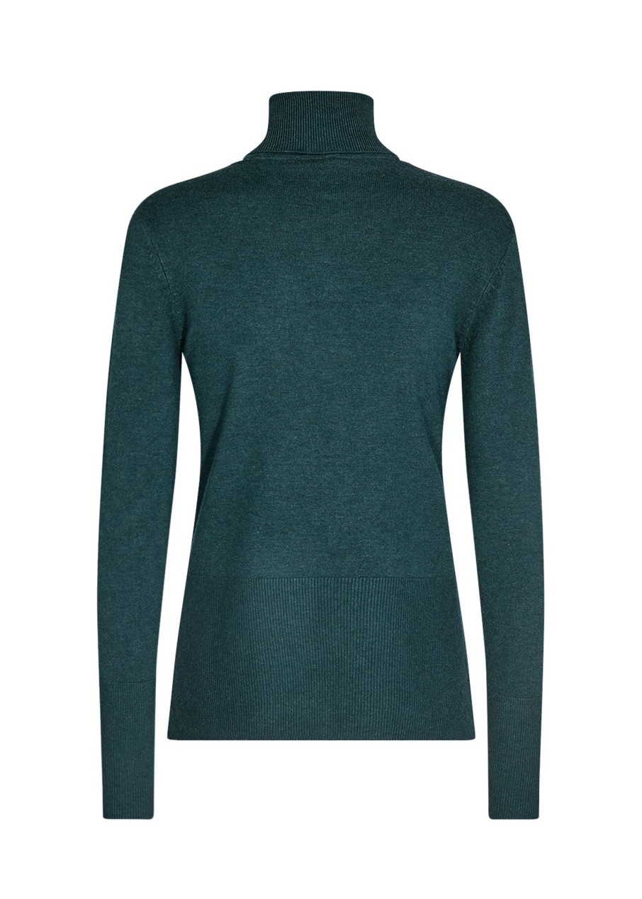 Women Soya Concept Knitwear And Sweaters | Soya Concept Dollie Pullover In Shady Green 32992