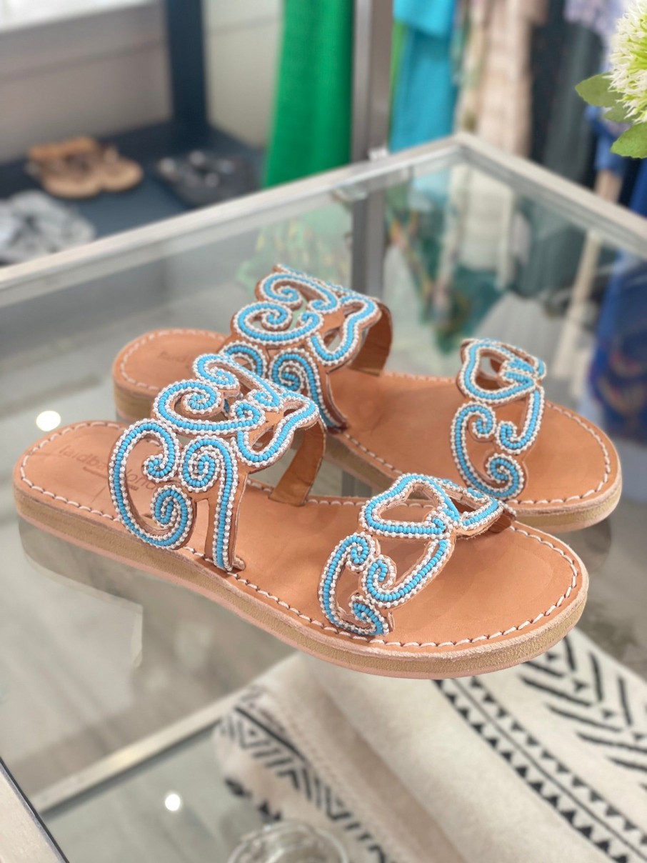 Women Laidback London | Laidback London Darwin Sandal In Turquoise