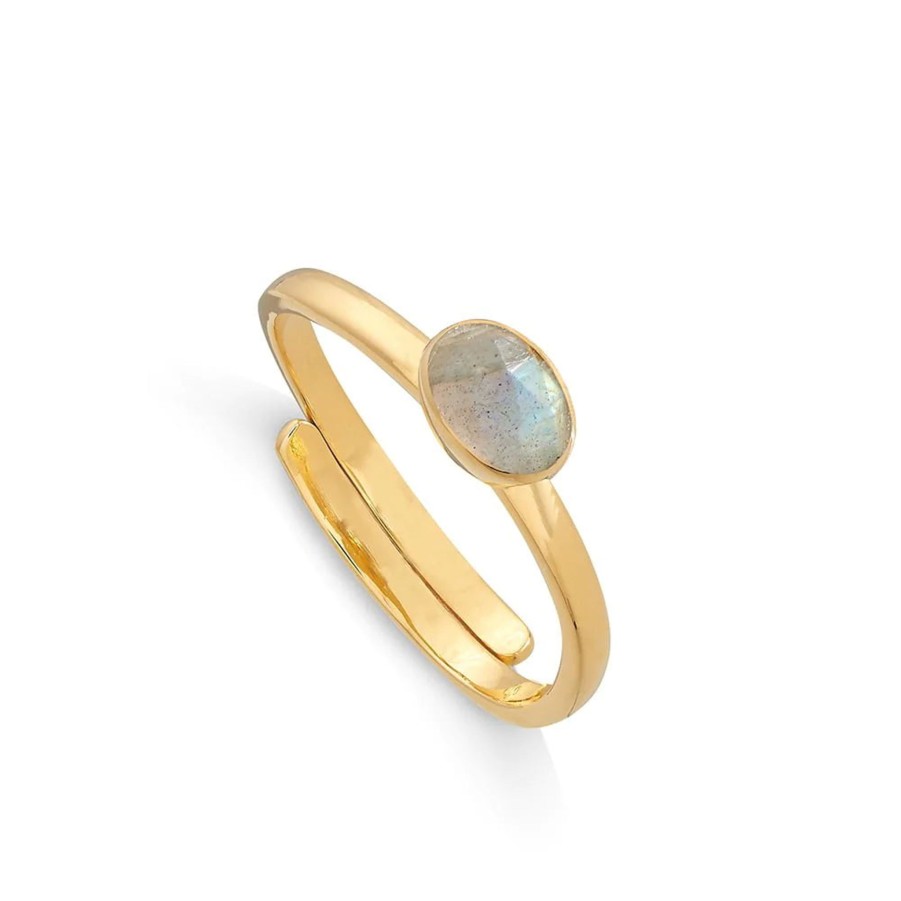 Women SVP Jewellery Rings | Sarah Verity Svp Atomic Micro Labradorite Gold Ring