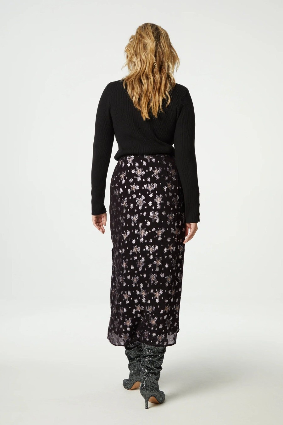 Women Fabienne Chapot Trousers & Skirts And Shorts | Fabienne Chapot Lydia Indi Skirt In Black And Silver