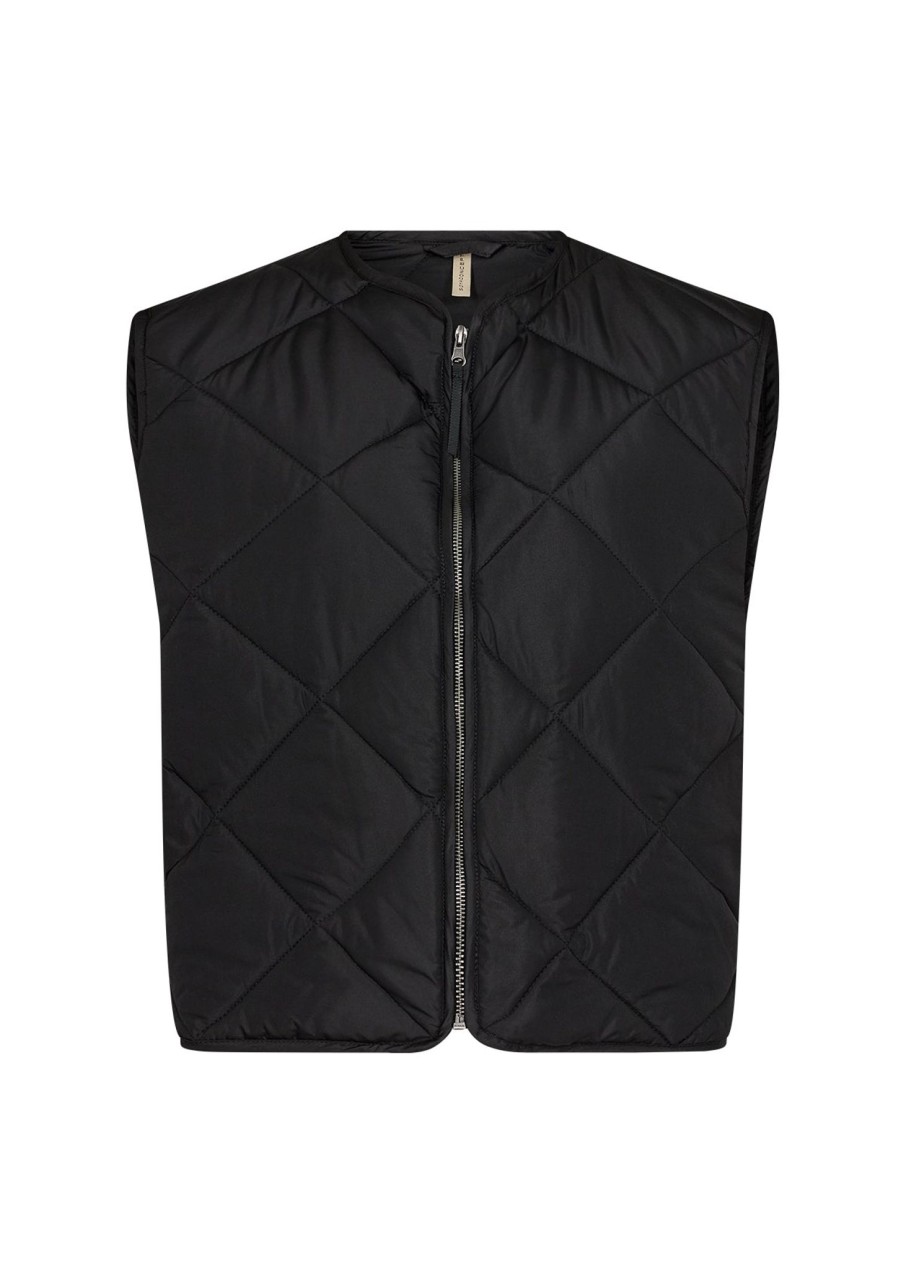 Women Soya Concept Coats And Jackets | Soya Concept Fenya Waistcoat In Black 18187